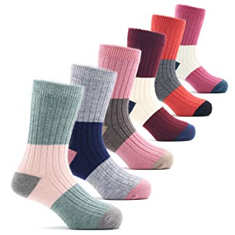 Girls Wool Socks Kids Winter Warm Crew Seamless Socks