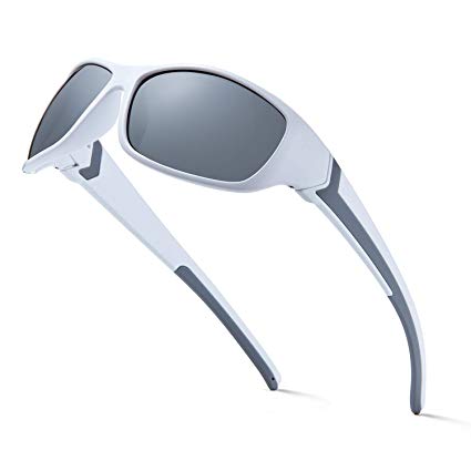 DEAFRAIN Polarized Sports Sunglasses for Men Women Driving Fishing Cycling Running UV Protection