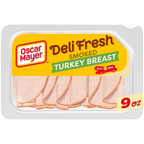 Oscar Mayer Deli Fresh Smoked Turkey Breast Sliced Lunch Meat (9 oz Tray)