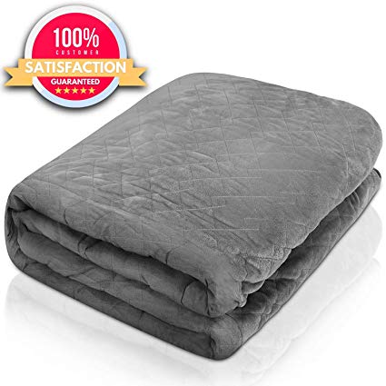 Weighted Blanket - Full Calm Blanket for Adults | Luxuriously Soft Heavy Comforter & Washable Cover for Anxiety, ADHD, Autism, Insomnia | Best Gravity Sleeping Therapy (10)