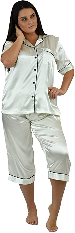 Up2date Fashion Short Sleeve PJ with Cropped Pants, 5 Colors, Style#PJ-10