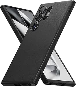 Ringke Onyx [Feels Good in The Hand] Compatible with Samsung Galaxy S24 Ultra Case 5G, Anti-Fingerprint Technology Prevents Oily Smudges Non-Slip Enhanced Grip Precise Cutouts for Camera - Black