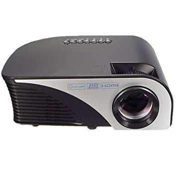 Video Projector,Dihome LCD LED 1200 Lumens Mini Projector Multimedia Home Theater Projector USB/AV/SD/HDMI/VGA -Black