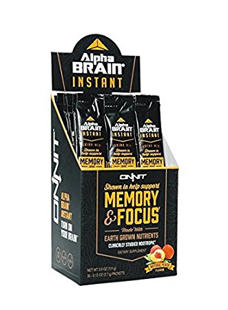 Onnit Labs Alpha Brain Instant Drink Mix (Natural Peach)