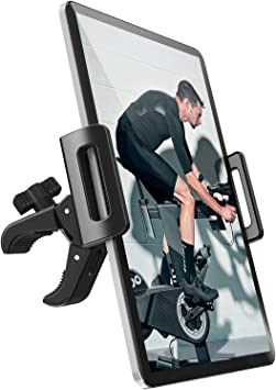 Exercise Bike Tablet Holder - Tendak Tablet Holder for Exercise Bike, Microphone Stand Tablet Holder Tablet Mount Compatible with iPad Tablet Smartphone 4.7-12.9 Inches