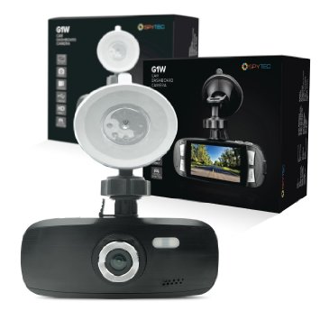 Spy Tec G1W Full HD 1080P H.264 Car DVR Camera Recorder Dashboard Cam | Black Box Video Recorder | 120° Wide Angle Lens | Authentic NT96650   AR0330