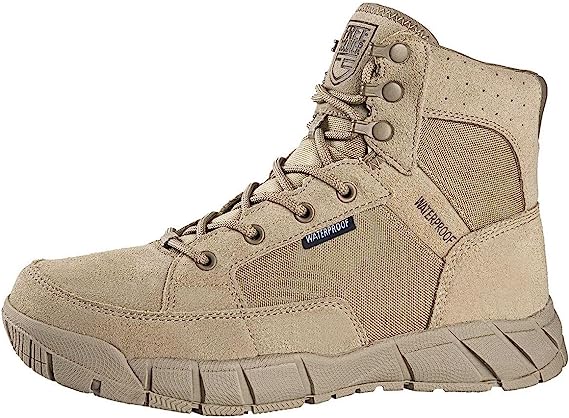 FREE SOLDIER Men's Tactical Boots 6" inch Lightweight Military Boots for Hiking Work Boots Breathable Desert Boots