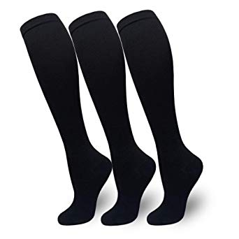 Compression Socks 3/5 Pairs for Women & Men-Best Compression Stockings for Running - 15-20mmHg