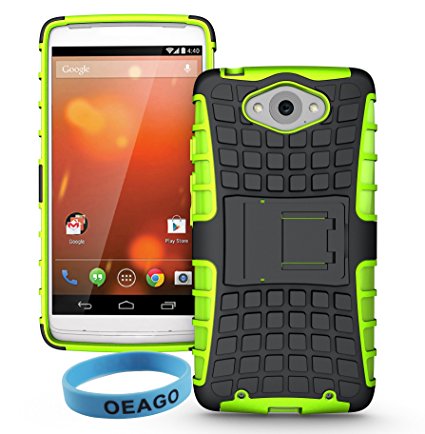 Motorola Moto Droid Turbo Case Cover - Tough Rugged Dual Layer Protective Case with Kickstand for Motorola Moto Droid Turbo XT1254 - Green (NOT Compatible with Ballistic Nylon Version)