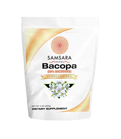 Samsara Herbs Bacopa Monnieri Powder - 50% Bacosides (8oz)