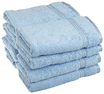 Superior Collection 100% Premium Long-Staple Combed Cotton 8-Piece Hand Towel Set, Light Blue