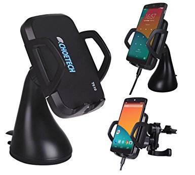 CHOETECH CHOE-T510 Wireless Charging Dock with 3 Coils Charging Area for Qi-Enabled Phones