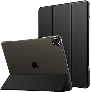 MoKo for iPad Pro 12.9 Case (6th/5thGeneration,2022/2021),Smart Shell Stand Cover with Auto Wake/Sleep & Translucent Frosted Back for iPad Pro 6th Generation 12.9 Inch Case, Black