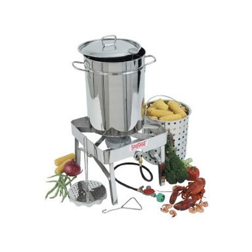 Bayou Classic 1195 Stainless-Steel 32-Quart Turkey-Fryer Kit with Stainless-Steel Burner