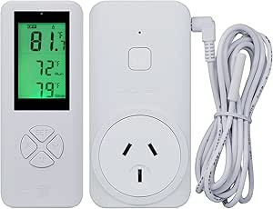 DIGITEN Wireless Thermostat Outlet WTC200 Digital Temperature Controller Wireless Thermostat with Remote Sensor Plug-in Temperature Controller Switch Greenhouse Thermostat Homebrewing Temp Controller