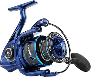 KastKing Kapstan SE Saltwater Spinning Reel - IPX6 100% Waterproof – Up to 55LBs Max Drag Big Game Fishing Reel - 6.2:1 High Speed - CNC Aluminum Body, 5+1+1 Corrosion-Resistance Bearing System - Blue