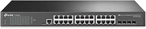 TP-Link JetStream 24-Port Gigabit L2 Managed Switch with 4 SFP Slots, Supports 24 Gigabit RJ45 ports, Rackmount (SG3428)