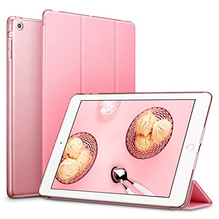 ESR iPad Mini Case, iPad Mini 2 Case, ESR iPad Mini 3 Smart Stand Case with Auto Sleep/Wake Function and Translucent Back compaible for Apple iPad Mini 1/iPad Mini 2/iPad Mini 3 (Sweet Pink)