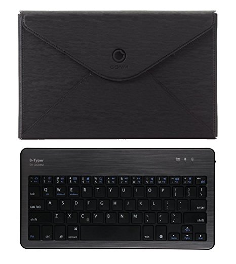 GGMM Lifetime Warranty B-Typer Wireless Bluetooth Keyboard & Envelope Case for Microsoft 10.6' Surface RT/ Surface 2/ Surface Pro/ Surface Pro 2 (Black/ Black)
