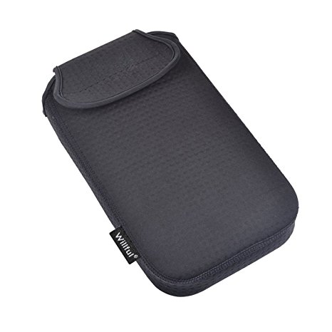 Willful Water Resistant Lycra Travel Case Velcro Closure Protective Pouch Sleeve for B&O BeoPlay A2 Bluetooth speaker Black