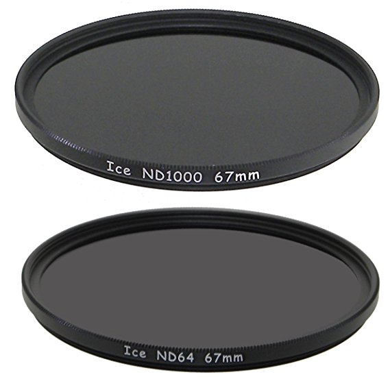 ICE 67mm Set ND1000 & ND64 Filter Neutral Density ND 1000 67 64 6 & 10 Stop Optical Glass