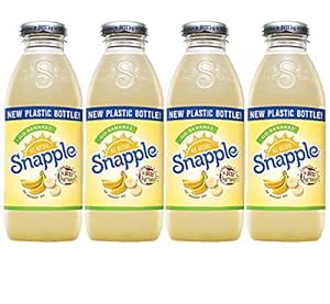 Snapple Go Bananas, All Natural, 16 Fl Oz (Pack of 4, Total of 64 Fl Oz)