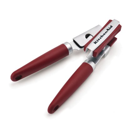 KitchenAid Gourmet Soft Grip Can Opener with Magnet, Red