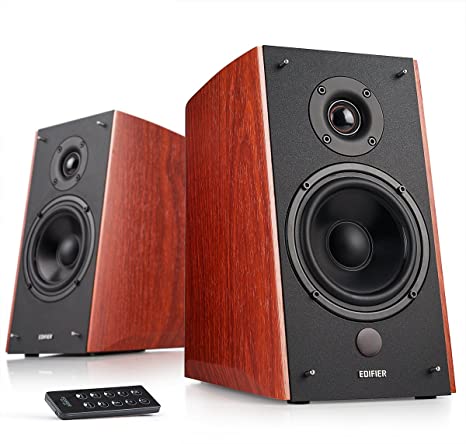 Edifier R2000DB Powered Bluetooth Bookshelf Speakers - Near-Field Studio Monitors - Optical Input - 120 Watts RMS - Wood