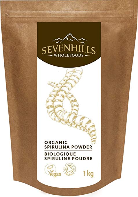 Sevenhills Wholefoods Organic Spirulina Powder 1 kg / Biologique SPIRULINE POUDRE, Soil Association certified organic