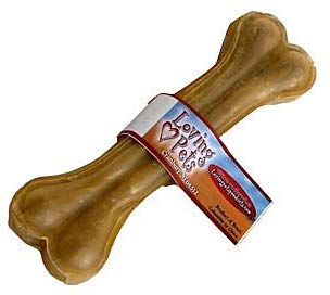 Loving Pets Dlv4704 25-Pack Natures Choice Natural Pressed Rawhide Bones For Dogs, 4-1/2-Inch