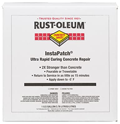 RustOleum 276981 Gray InstaPatch Concrete Saver, 1 gal Kit Box Containing 2 Plastic Bottles