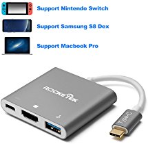 Rocketek USB-C HDMI Adapter for Nintendo Switch and Samsung Dex Station / USB C to HDMI Converter hub for Nintendo Switch - Support Samsung S8/S8  / MacBook Pro / Google Pixel also