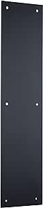 BRINKS Commercial - Commercial 15" Push Door Plate, Matte Black Finish - Rust and Corrosion Resistant Door Plate