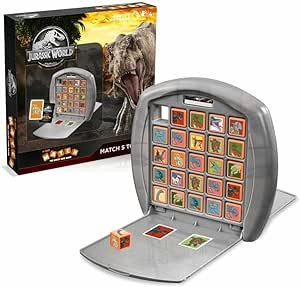 Winning Moves - Match - Jurassic World - Dinosaurier Spiel - Alter 4  - Multilingual, 26,7 x 5,5 x 26,7 cm