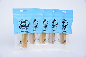 Himal Dog Treat Value Pack 100% Natural Yak Chew (Himal Cheesy Stick, Min Net Wt 2 oz) - 5 packs,