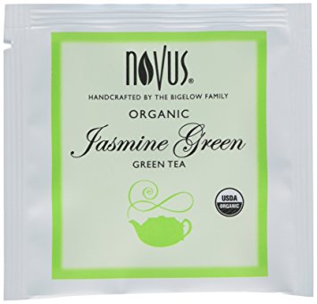 Novus Jasmine Green 100% Organic Tea, 50 Count Tea Bags