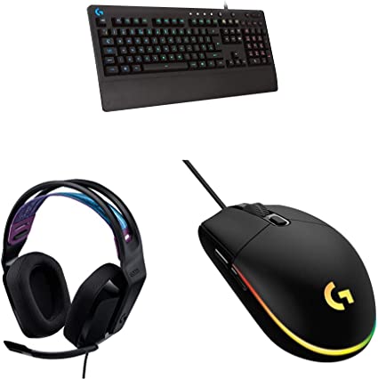 Logitech G 213 Prodigy Gaming Keyboard   G203 Wired Gaming Mouse   G335 Wired Gaming Headset Bundle - Black