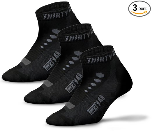 Thirty48 Low Cut Cycling Socks Unisex; Running, Spin Class, Hiking, Gym Training