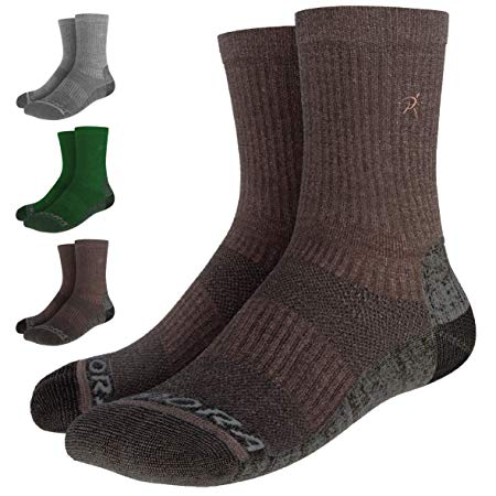 Rymora Merino Wool Walking Hiking Socks for Men & Women (Temperature Controlled Merino Wool for Optimal Thermal Performance, Seamless Toe Construction)