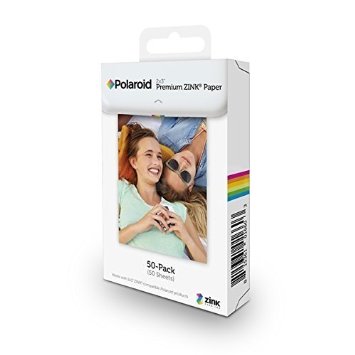 Polaroid POLZ2X350 2x3-Inch Premium Zink Photo Paper Quintuple Pack for Polaroid Snap, Z2300, Socialmatic Instant Cameras & Zip Instant Printer (50 Sheets)