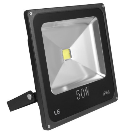 LE® 50W Super Bright Outdoor LED Flood Lights, 150W HPS Bulb Equivalent, Waterproof, 3750lm, Daylight White, 6000K, Security Lights, Floodlight