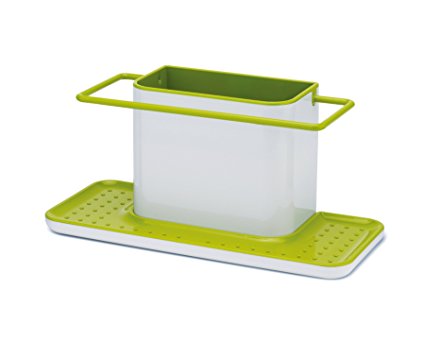 Joseph Joseph 85049 Sink Caddy Kitchen Sink Organizer Holder for Dish Soap Sponge Brush Holder Drains Water Dishwasher-Safe, Large, Green