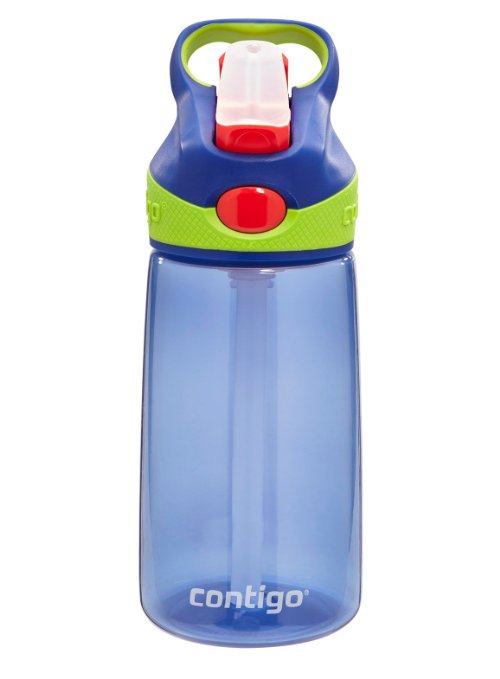 Contigo Auto Spout Kids Striker Water Bottle, 14-Ounce, Cobalt