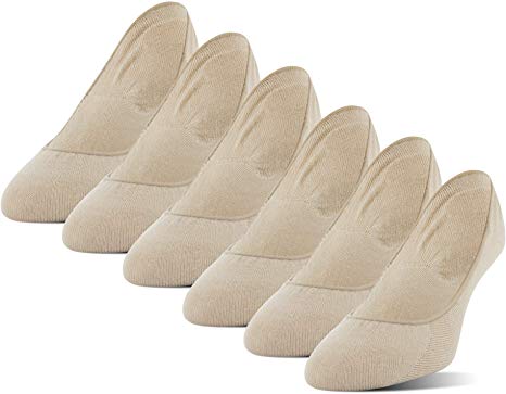 PEDS Women's Extreme Low Cut Padded Foot Liner with Gel Tab, 6 Pairs