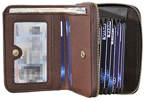 Yeeasy Credit Card Holder Wallet Womens Card Case Genuine Leather RFID Blocking