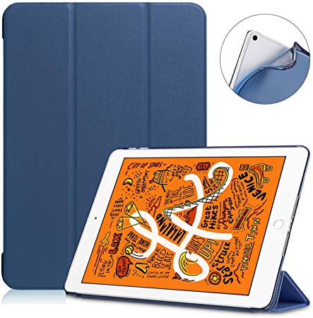 ProCase iPad Mini 5 Smart Case 2019, Ultra Slim Lightweight Stand Protective Case with Flexible Soft TPU Back Cover for 2019 Apple iPad Mini 5th Generation 7.9 Inch –Navy