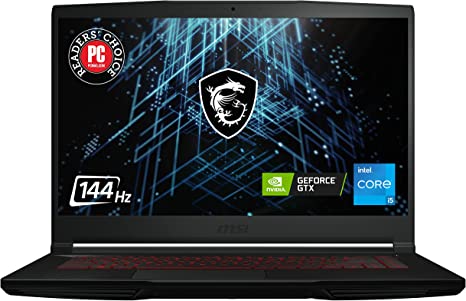 MSI GV15 15.6" 144Hz Gaming Laptop: Intel Core i5-11400H GTX 1650 8GB 256GB NVMe SSD, Wi-Fi 6, USB Type-C, Nahimic 3 Audio Immersion, Win 11: Black 11SC-633