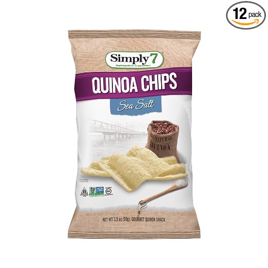 Simply 7 Quinoa Chips Gluten Free Sea Salt 35 Ounce Pack of 12
