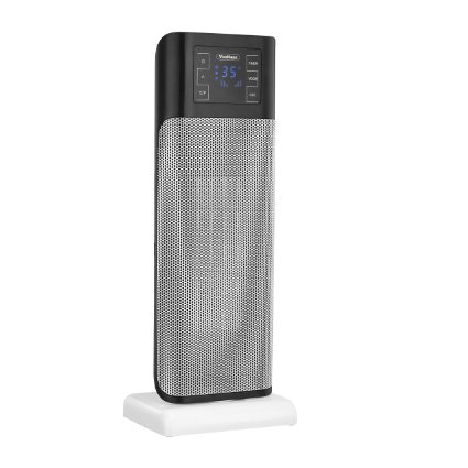 VonHaus Oscillating PTC Tower Heater Fan with Remote Control, LCD Screen and Timer - 1500W