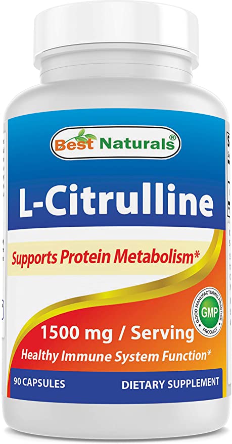 Best Naturals L-Citrulline Capsules - 1500mg/Serving - Non-GMO - Gluten Free - 90 Capsules